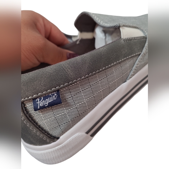 Original Penguin Men\'s Neo Chambray Slip-On Sneaker Gray Nylon Shoes Size 9M New main image 8